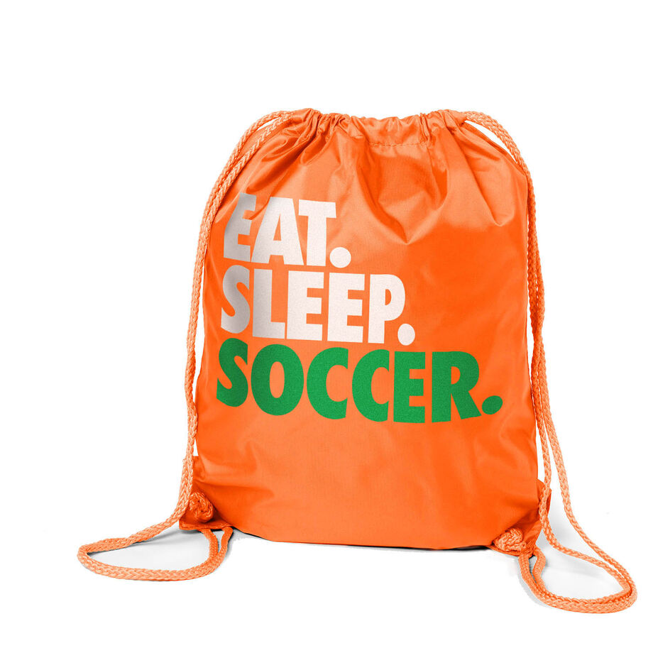 Soccer Drawstring Backpack Eat. Sleep. Soccer.