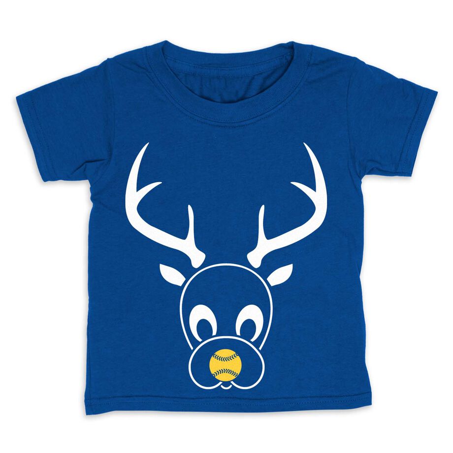 Softball Toddler Short Sleeve Tee - Reindeer