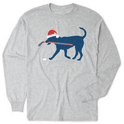 Hockey Tshirt Long Sleeve - Christmas Dog