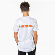 Basketball Short Sleeve T-Shirt - Eat. Sleep. Basketball. (Back Design)