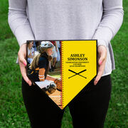 Softball Home Plate Plaque - Player Photo Stitch