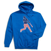 Baseball Hooded Sweatshirt - Baseball Stars and Stripes Player