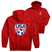 Soccer Hooded Sweatshirt - Soccer USA (Back Design)
