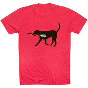 Guys Lacrosse Short Sleeve T-Shirt - Max The Lax Dog