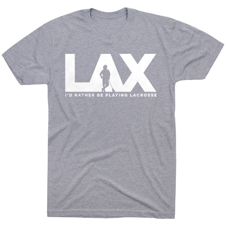 Guys Lacrosse Short Sleeve T-Shirt - I'd Rather Lax