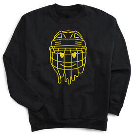 Hockey Crewneck Sweatshirt - Have An Ice Day Smiley Face