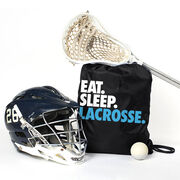 Lacrosse Drawstring Backpack Eat. Sleep. Lacrosse.