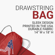 Baseball Drawstring Backpack - Baseball Stars and Stripes Player