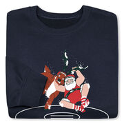 Wrestling Crewneck Sweatshirt - Wrestling Reindeer