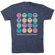 Volleyball Short Sleeve T-Shirt - Volleyball Makes Me Happy