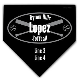 Softball Personalized Team Home Plate Plaque