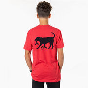 Soccer Short Sleeve T-Shirt - Spot The Soccer Dog (Back Design)