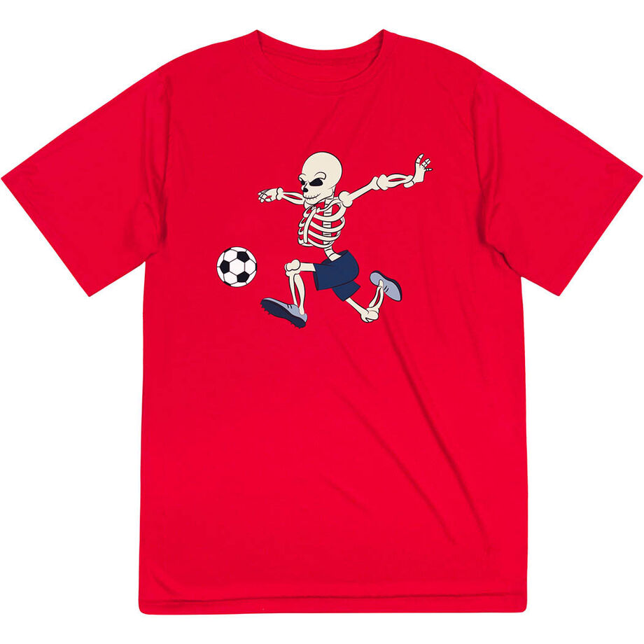 Soccer Short Sleeve Performance Tee - Skeleton Striker