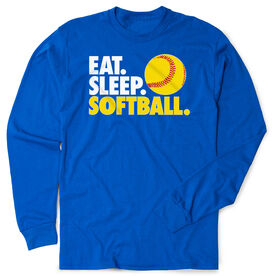 Softball Tshirt Long Sleeve - Eat. Sleep. Softball