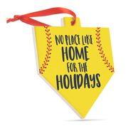 Softball Home Plate Ceramic Ornament - No Place Like Home