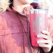 Baseball 20oz. Double Insulated Tumbler - Home Is Where Your Baseball Mom Is