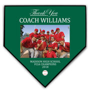 Baseball Home Plate Plaque - Thank You With Photo