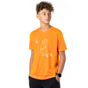 Basketball Short Sleeve T-Shirt - Basketball Player Sketch