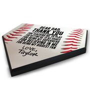 Baseball Home Plate Plaque - Dear Dad