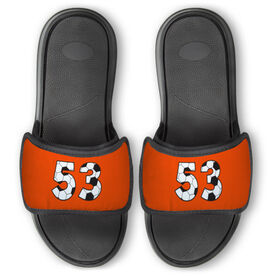 Soccer Repwell&reg; Slide Sandals - Custom Soccer Number