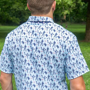 Baseball Performance Short Sleeve Button Down Shirt - Batter Up
