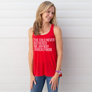 Hockey Flowy Racerback Tank Top - The Cold Never Bothered Me Anyway #HockeyMom