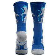 Hockey Woven Mid-Calf Socks - Yeti