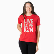 Running Short Sleeve T-Shirt - Live Love Run Silhouette