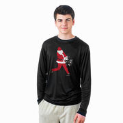 Baseball Long Sleeve Performance Tee - Home Run Santa