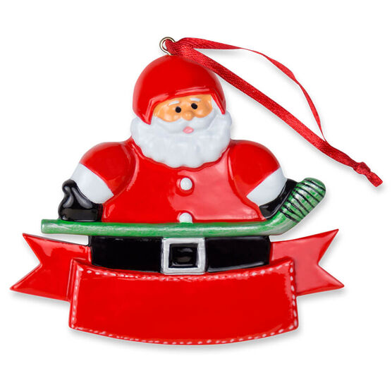 Hockey Ornament - Hockey Player Santa