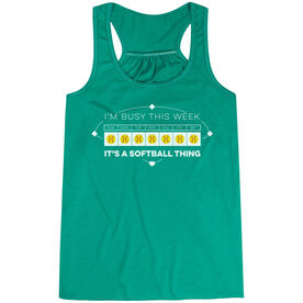 Softball Flowy Racerback Tank Top - 24-7 Softball
