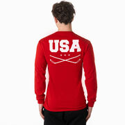 Hockey Tshirt Long Sleeve - USA(Back Design)