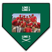 Baseball Home Plate Plaque - Team Photo
