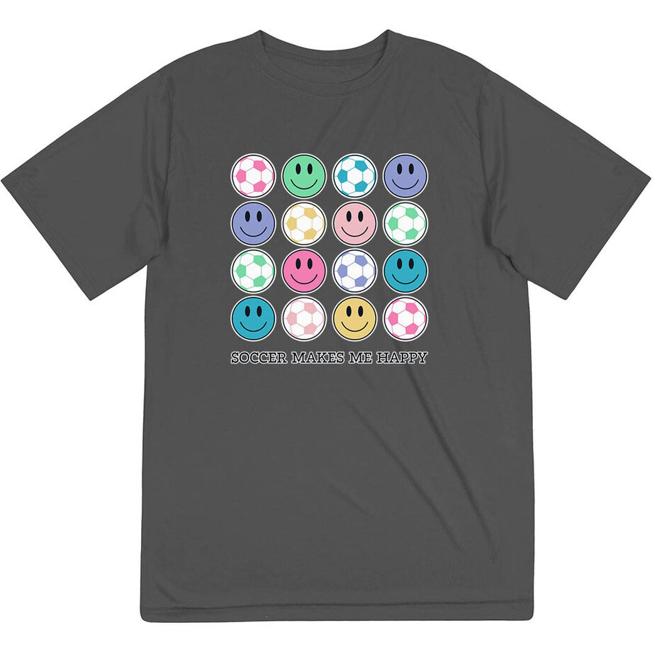 Soccer Short Sleeve Performance Tee - Soccer Makes Me Happy