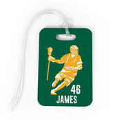 Guys Lacrosse Bag/Luggage Tag - Personalized Dodger Silhouette