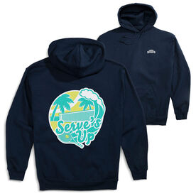 Tennis Hooded Sweatshirt - Serve's Up (Back Design)