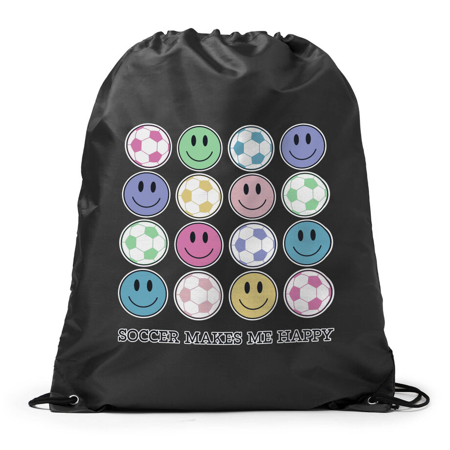 Soccer Drawstring Backpack - Soccer Makes Me Happy