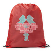 Cheerleading Drawstring Backpack - The Bigger the Bow