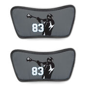 Guys Lacrosse Repwell&reg; Sandal Straps - Lax Jumpshot with Number