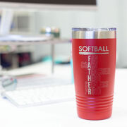 Softball 20 oz. Double Insulated Tumbler - Softball Father Words