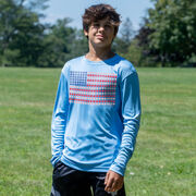 Baseball Long Sleeve Performance Tee - Patriotic Baseball