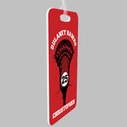 Guys Lacrosse Bag/Luggage Tag - Custom Number Stick Head