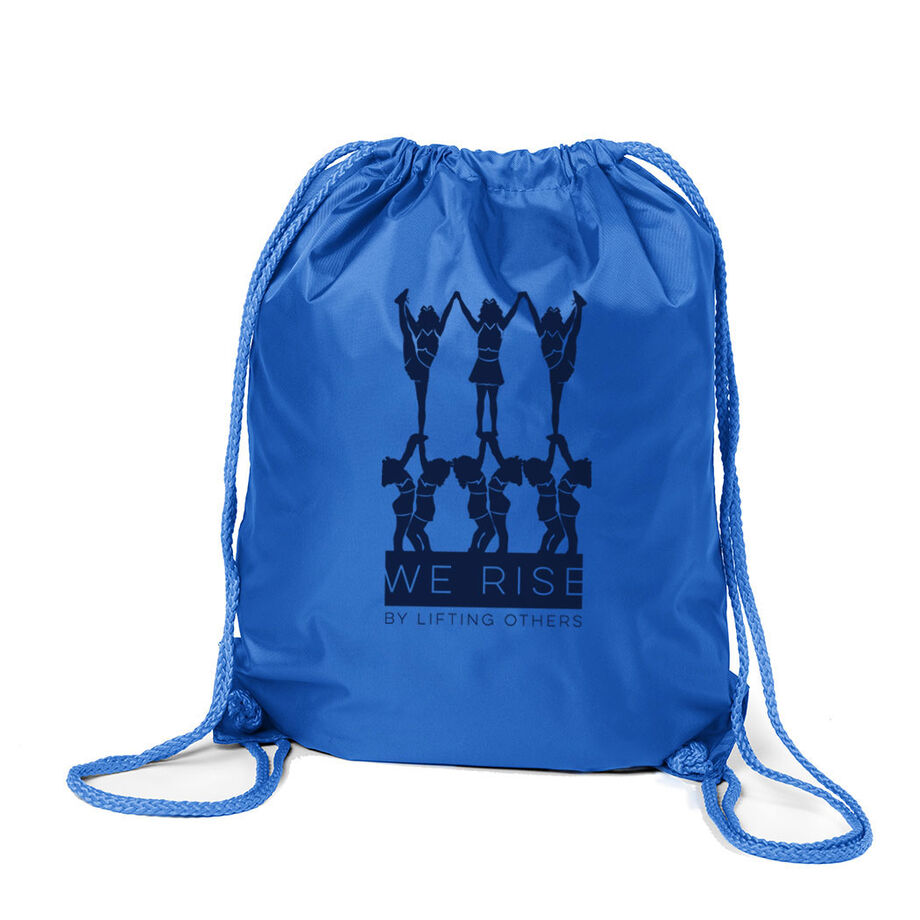 Cheerleading Sport Pack Cinch Sack - We Rise By Lifting Others