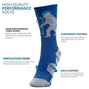 Hockey Woven Mid-Calf Socks - Yeti