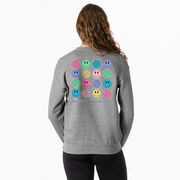 Volleyball Crewneck Sweatshirt - Volleyball Makes Me Happy (Back Design)