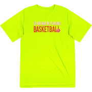 Basketball Short Sleeve Performance Tee - I'd Rather Be Playing Basketball