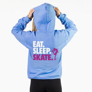 Figure Skating Hooded Sweatshirt - Eat. Sleep. Skate. (Back Design)