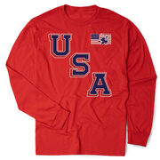 Hockey Tshirt Long Sleeve - Hockey USA Gold