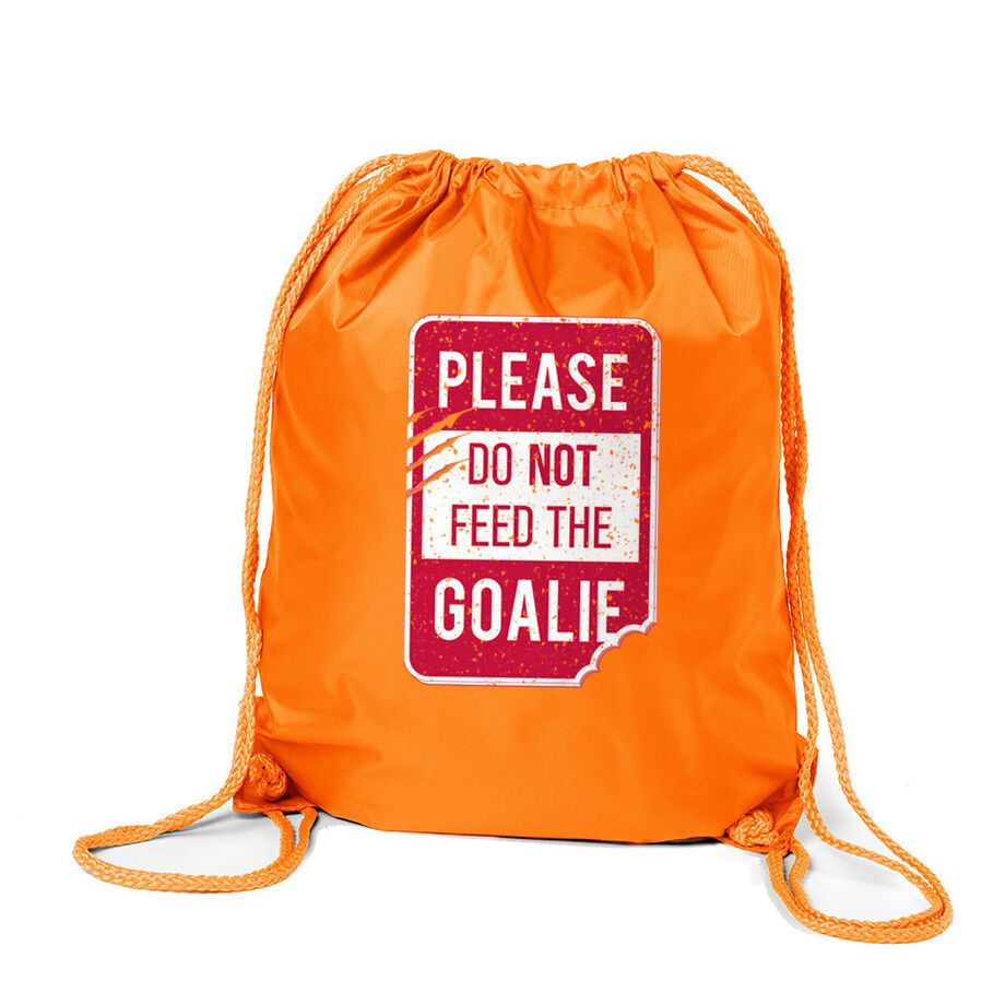 Hockey Drawstring Backpack - Don't Feed The Goalie