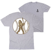 Baseball Short Sleeve T-Shirt - Baseball Bigfoot (Back Design)